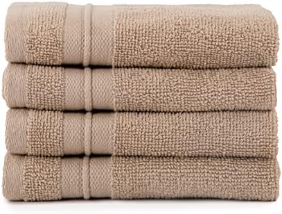 Sticky Toffee Washcloths Set of 4 - 13x13 in Tan