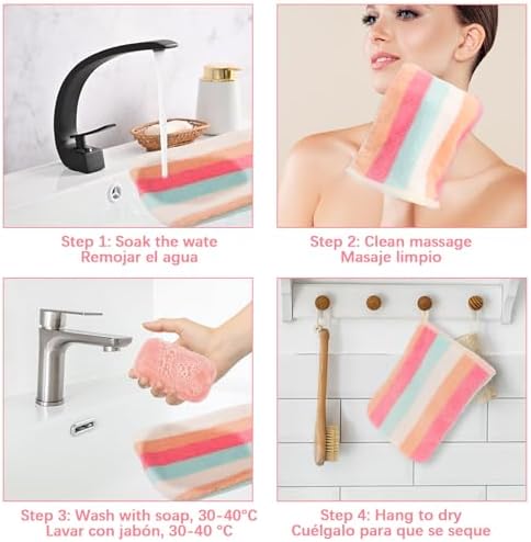 6-Piece Coral Fleece Washcloth Set