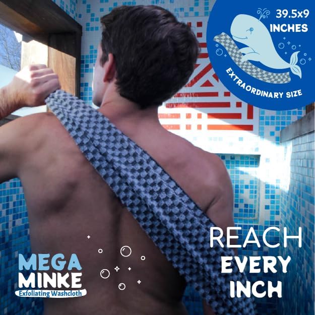 JJ KENT Mega Minke Exfoliating Washcloth Durable Award-Winning
