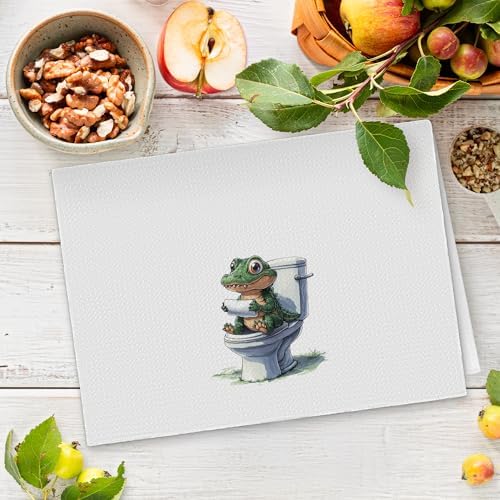 Alligator-themed 16x24-inch hand towels for bathroom and kitchen