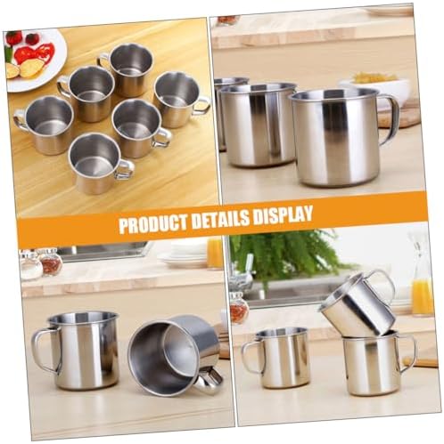 Garneck 10-Piece Stainless Steel Kindergarten Drinking Cups