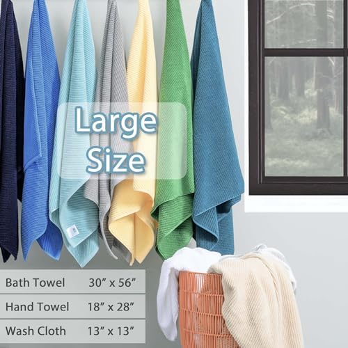 Eco-Friendly Bath Towels Set Soft Quick-Dry forYour Wash Days