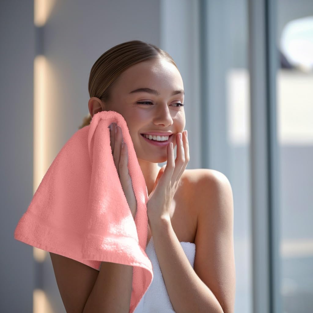 12-Piece 100 Cotton Absorbent Washcloth Set