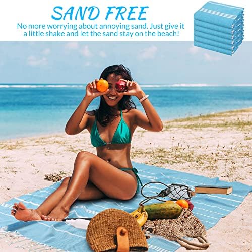 Mixweer Turkish Beach Towels Set - Oversized Soft Cotton with Tassels