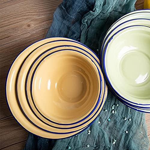 Bluelanss Unbreakable Enamel Cereal Bowl Lightweight and Durable for Home Kitchen
