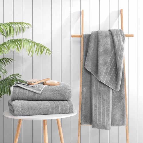 Casa Platino 4-Piece Bath Towels - Luxurious 3060 Cotton Soft Quick-Drying