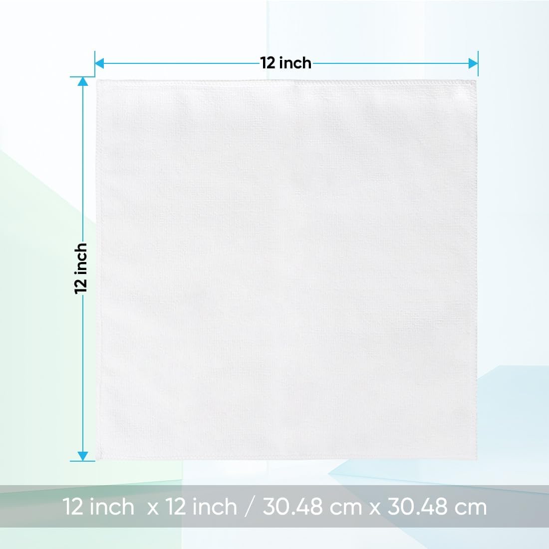 HOMEXCEL 12 Pack Microfiber Washcloths - 12x12 Inch