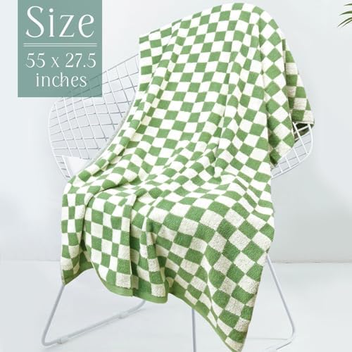 2-Piece Checkered Bath Towels 55x275 Brand Jacquotha