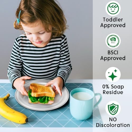 Sturdy Stainless Steel Plates for Toddlers - Camping Everyday Use