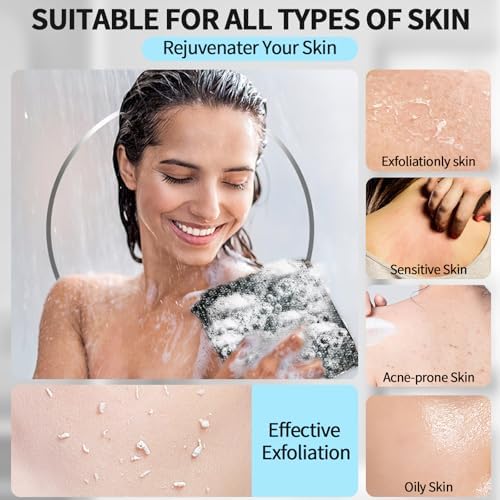 Adanluxe Silver Ion Exfoliating Body Scrub Towel