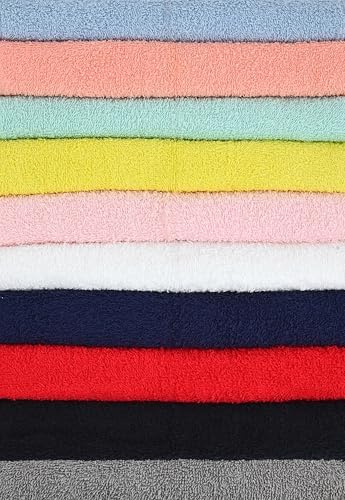 10-Piece Crystal Ridge 12x12 Washcloths WhiteBlack