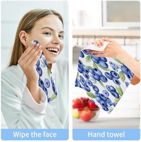Perfect Soft Baby Washcloth Reusable 12x12-inch Blueberry Absorbent Towels