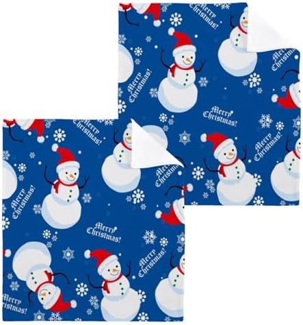 Christmas Snowman Face Towels Set - 2 Pack