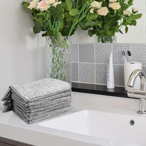 PHOGARY Coral Fleece Body Wash Cloths 8-Piece Set