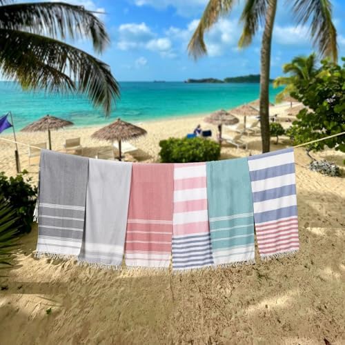 Lane Linen Pool Towels 6 Piece Oversized Quick Dry Set
