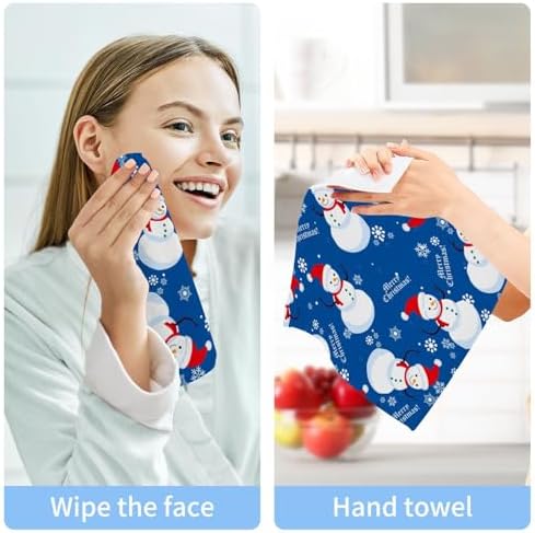 Christmas Snowman Face Towels Set - 2 Pack