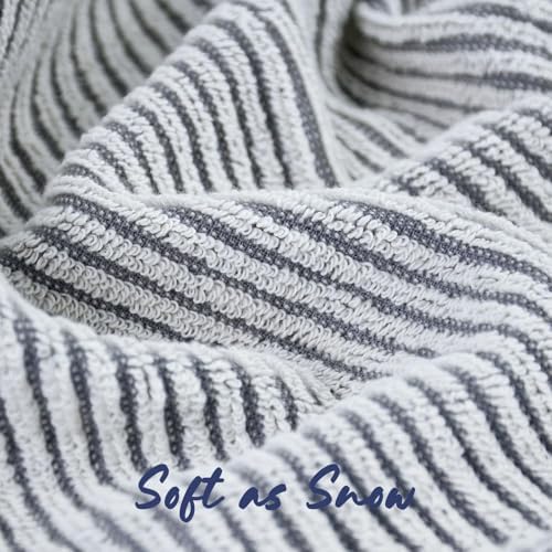 Cleanbear Premium Washcloths for Bathing 12-Pack with jacquard Design Soft Durable