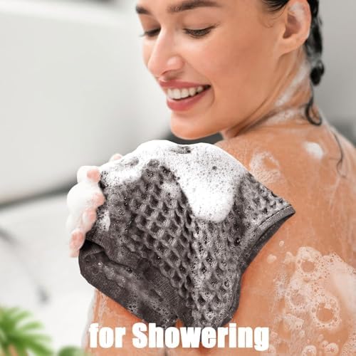 Cleanbear Classic Waffle Washcloths 12 Pack Gray
