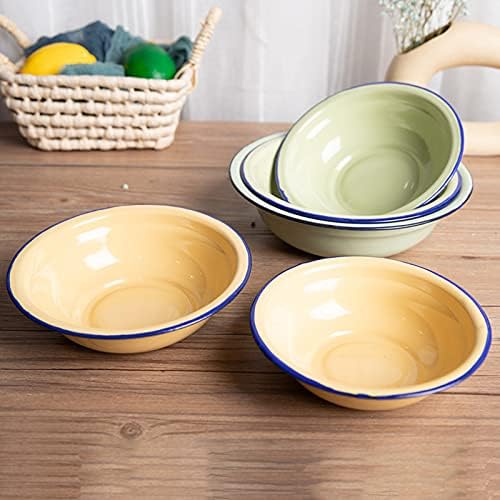 Bluelanss Unbreakable Enamel Cereal Bowl Lightweight and Durable for Home Kitchen