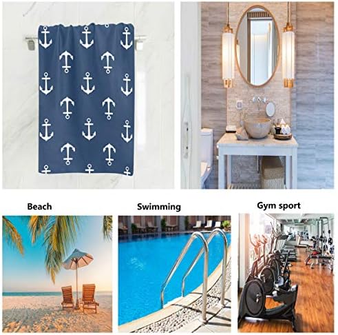Wamika Nautical Towels Ultra Soft Highly Absorbent 30x16 inch