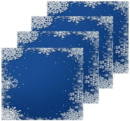Blue Snowflake Washcloths 2-Pack