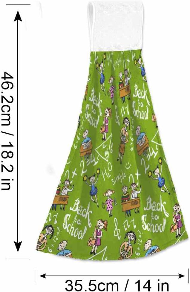 JOHIZUTALearning Kids Set of 2 Math Hanging Dorm room Bath Towels