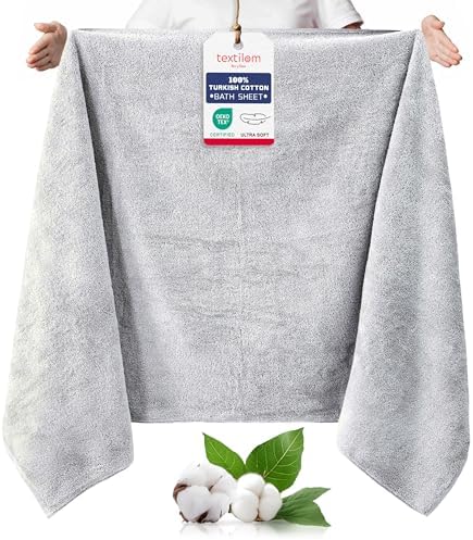 Luxury Turkish Cotton Bath Towels - Extra Large Soft Absorbent
