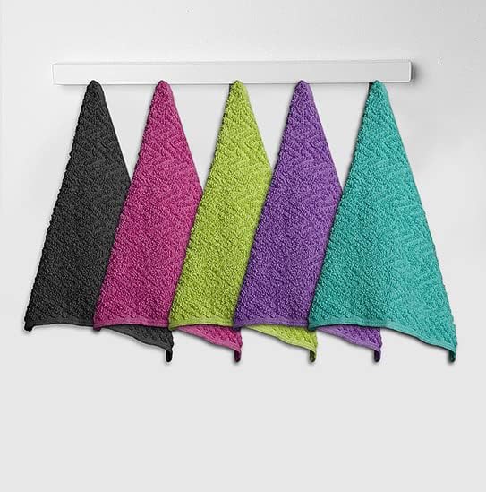 ZSUPERIA 8Pack Washcloth Set Reusable Soft Multicolor 12x12