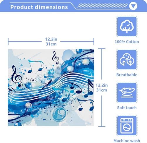 Musical Note Washcloth Set - SoftReusablePerfect for Washes and More