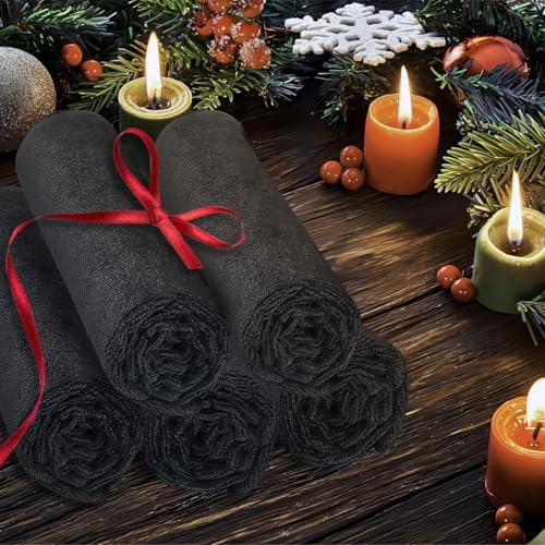 24-Pack Salon Towels Highly Absorbent Quick Drying Premium Hand Towels Black