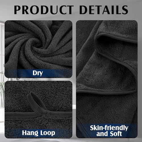 4-Piece Oversized Fleece Bath Towels