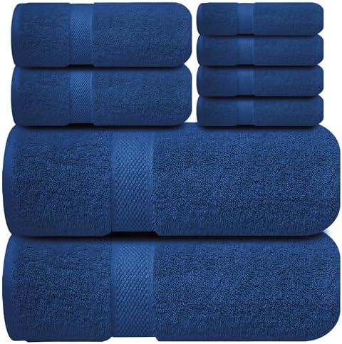 10-Piece Premium Cotton Towels for Bathroom Luxurious Soft Absorbent Set