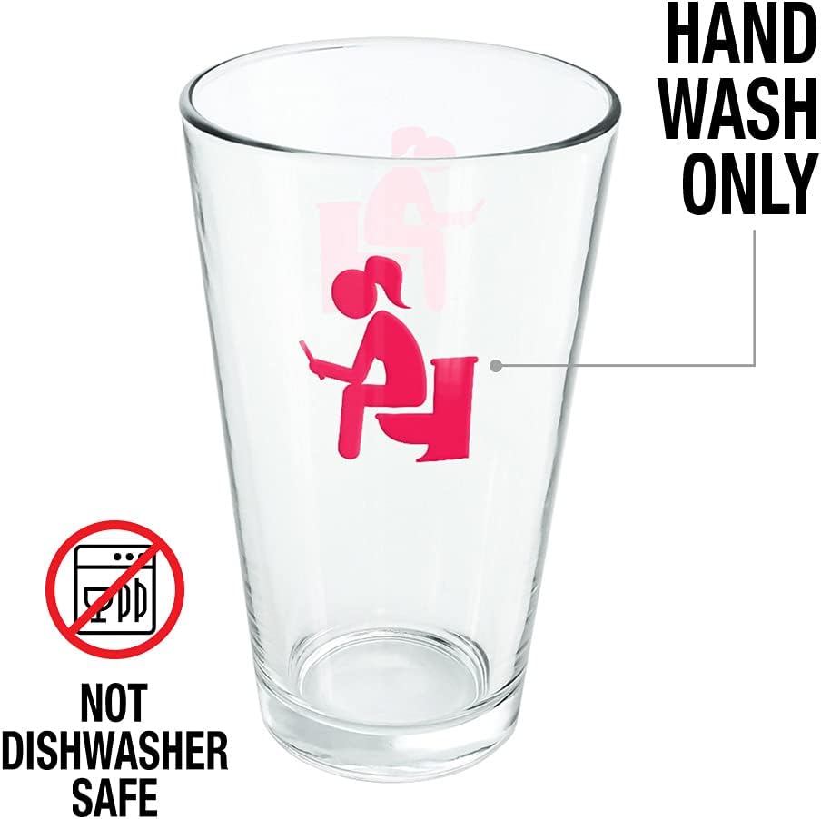 Logovision Goop Poop Pooping 16 oz Glass