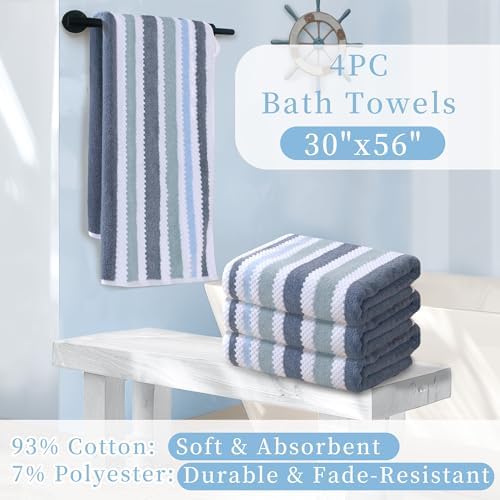 Striped Bath Towels forHome - Quick Dry Soft