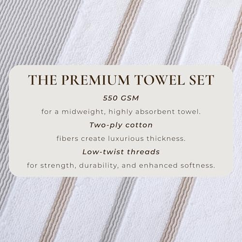 Luxury Cotton Bath Towels Set - Great Bay Home