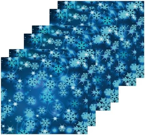 Blue Christmas Snowflake Washcloth Set for Washes