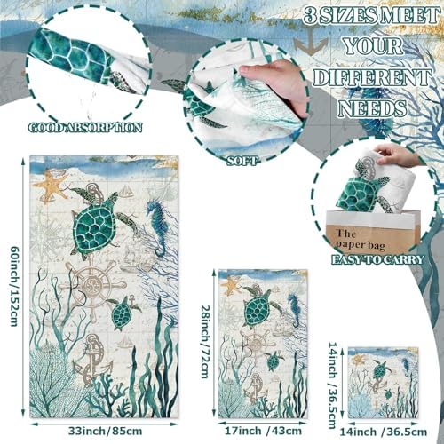 3-Pack Seascenes Seascenes Bath Towels Set