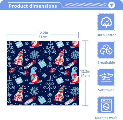 Christmas Gnome Washcloths 2 Pack