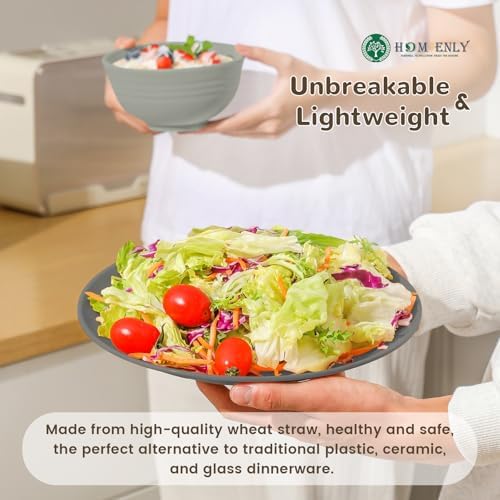 Homienly Kitchen Wheat Straw Dinnerware Set 40PCS