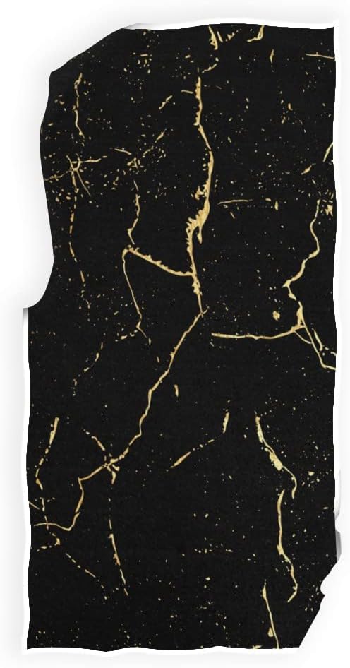 Wamika Black Gold Marble Hand Bath Towels Set - Soft Absorbent Durable