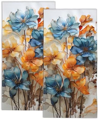 Vibrant Teal Hand Towels Set - Luxurious Bathroom Experience