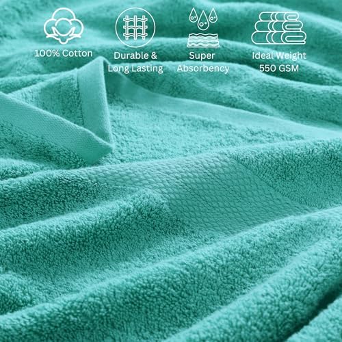 100 Mercerized Cotton Bath Towels Set