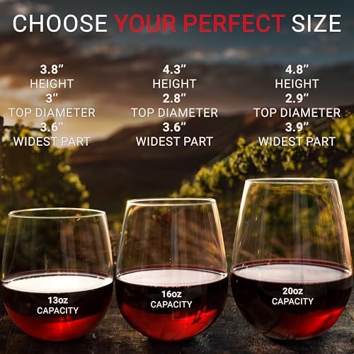 Unbreakable Stemless Wine Glasses