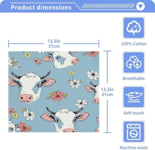 YETTASBIN Cute Cow Washcloths 2 Pack 1
