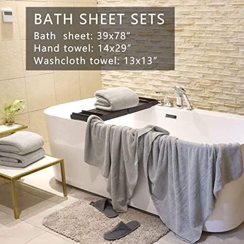6 x 39x78 inches Oversized Bath Towels Set - Soft Lightweight