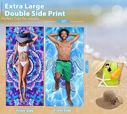 4-Pack Microfiber Beach Towels
