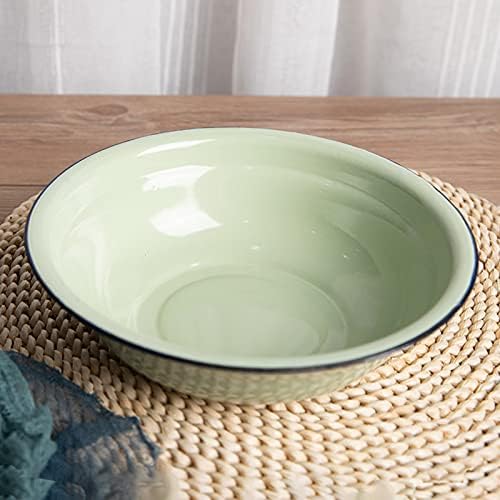 Bluelanss Unbreakable Enamel Cereal Bowl Lightweight and Durable for Home Kitchen
