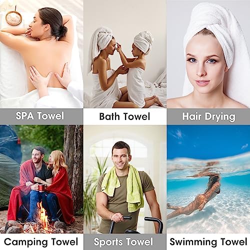 Genuine Microfiber Bath Towels Oversized Fast Dry Soft 2-Piece Set