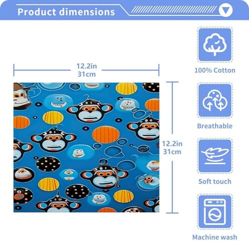 Cartoon Monkey Washcloth Set - Perfect for Daily Use