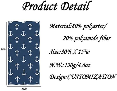 Wamika Nautical Towels Ultra Soft Highly Absorbent 30x16 inch